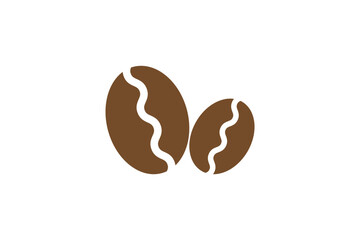 Coffee bean icon. Coffee seed sign set. Caffeine vector symbol isolated on white background. Arabic roasted icon.