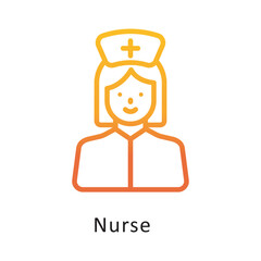 Nurse Vector Gradient Icon. Eps 10 File 