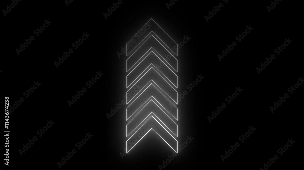 Poster glowing neon arrow arrow swipe icon isolated . neon arrow uploading symbol icon. neon arrow glowing.