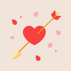 A green Cupid's arrow glowing softly