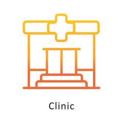 Clinic Vector Gradient Icon. Eps 10 File 