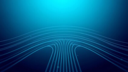 Abstract Blue Lines Converging Design