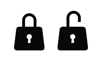 Flat Design Lock Pad Icon for Security and Access Control on white background.