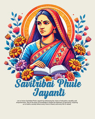 Savitribai Phule Jayanti Celebrating Indias first woman teacher on 3rd January social media post
