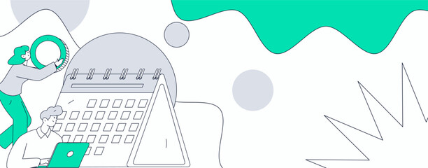 Check-in character flat vector concept operation hand-drawn illustration
