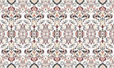 Geometric ethnic flower pattern for background,fabric,wrapping,clothing,wallpaper,Batik,carpet,embroidery style.