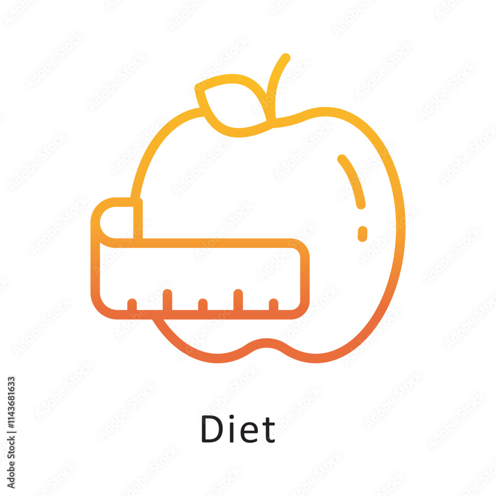 Poster diet vector gradient icon. eps 10 file