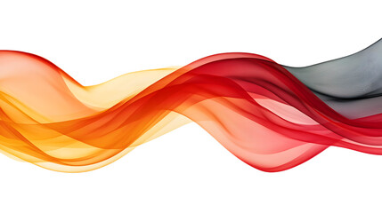 Naklejka premium Smooth wave in German flag colors, flowing elegantly, isolated on white