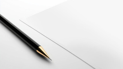 A pen and notebook on a blank page for business and education notes