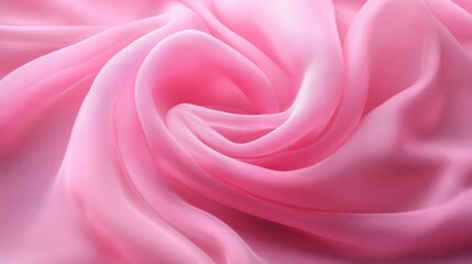 Pink Chiffon Fabric Swirls - Soft, Romantic Drape