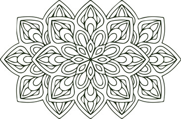 Beautiful flower art and mandala vector design