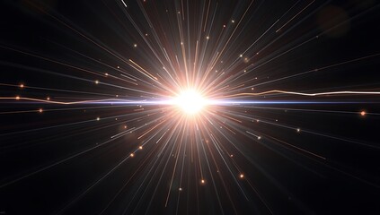 Naklejka premium Bright Light Explosion Radiating Energy Streaks