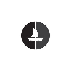 boat logo design icon simple