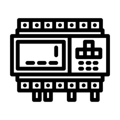 programmable logic controller plc line icon vector. programmable logic controller plc sign. isolated contour symbol black illustration