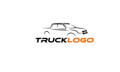 Pick up truck logo vector. automotive logo vector.