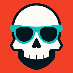 skull with sunglasses