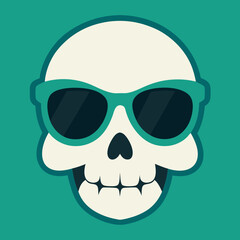 skull with sunglasses