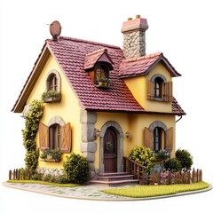 Fototapeta premium House isolated on white background