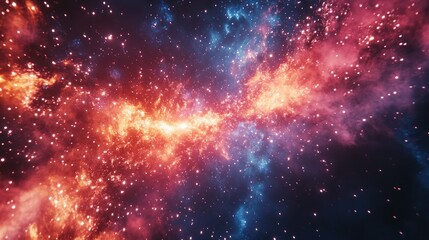 Fototapeta premium A grand finale of a fireworks show, filling the entire sky with color and sparkle.