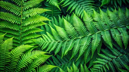 Lush Green Fern Fronds Background Texture Perfect for Nature-Themed Designs