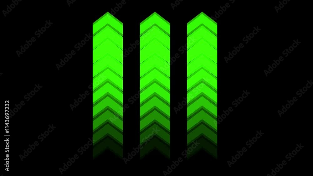 Poster neon arrow icon, arrows indicates the direction of the overlay video layer. neon direction concept,a