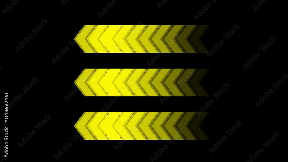 Poster neon arrow icon, arrows indicates the direction of the overlay video layer. neon direction concept,a