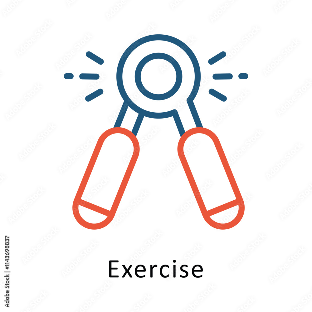 Poster exercise vector two color icon. eps 10 file