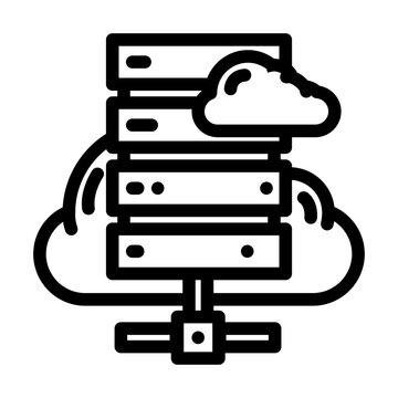 recommend clip art: cloud computing industry 4 line icon vector. cloud computing industry 4 sign. isolated contour symbol black illustration