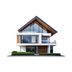 Modern house building on transparent background
