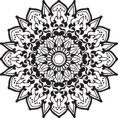 Beautiful flower art and mandala vector design