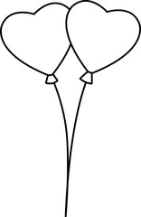 Heart Shaped Holiday Balloon outline.
Isolated heart balloon coloring drawing.
For celebrating Valentine's Day, wedding,Mother's Day, anniversaries and birthdays.
Transparent background.