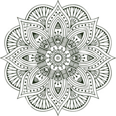 Beautiful flower art and mandala vector design