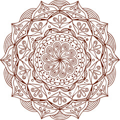 Beautiful flower art and mandala vector design