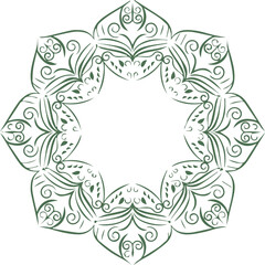 Beautiful flower art and mandala vector design