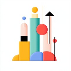 Obraz premium Abstract Geometric Shapes, Modern Art - Minimalism