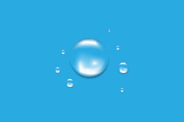 Simple water drops vector illustration.