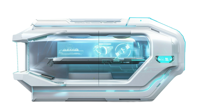 Automated Folding Machine on transparent background PNG.