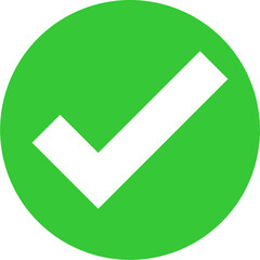 Green Check Mark Icon for Approval and Confirmation