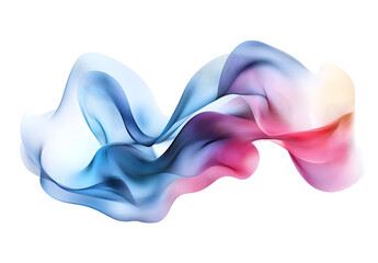 Obraz premium Abstract Colorful Waves Flowing Isolated on White Background