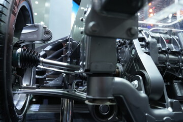 Fototapeta premium Drive shaft assembly in electric trains