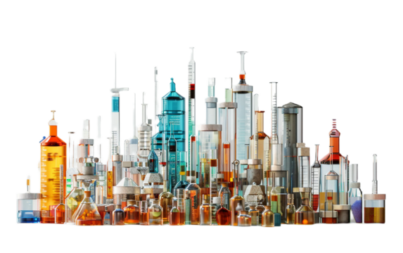 Innovative Sample Cityscape on transparent background PNG.