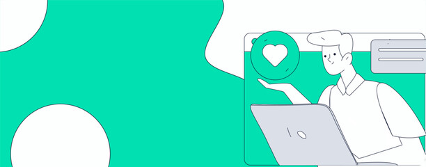 Flat vector illustration of business people operating work scene
