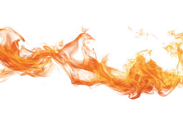 a horizontal band of fire against a transparent background the flames are orange and yellow. with a slight smoky effect the fire is isolated on the transparent background