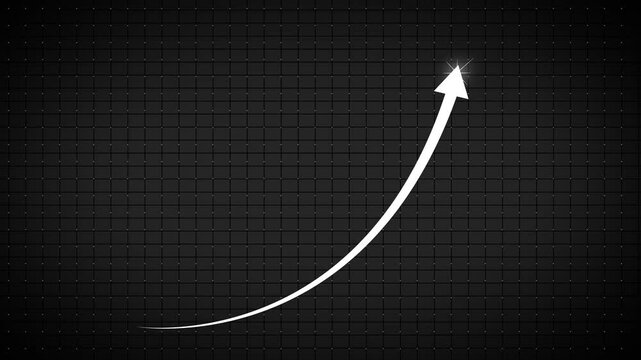 Rising arrow transparent channel. business growth arrow and graph chart, Business line arrow. glowing arrow , down to up arrow.