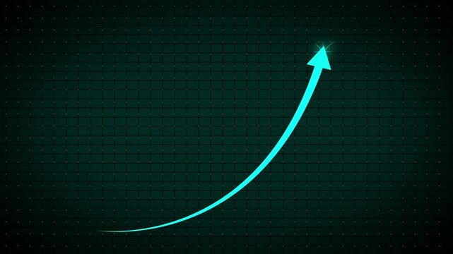 Rising arrow transparent channel. business growth arrow and graph chart, Business line arrow. glowing arrow , down to up arrow.