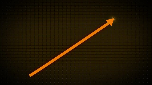 Rising arrow transparent channel. business growth arrow and graph chart, Business line arrow. glowing arrow , down to up arrow.