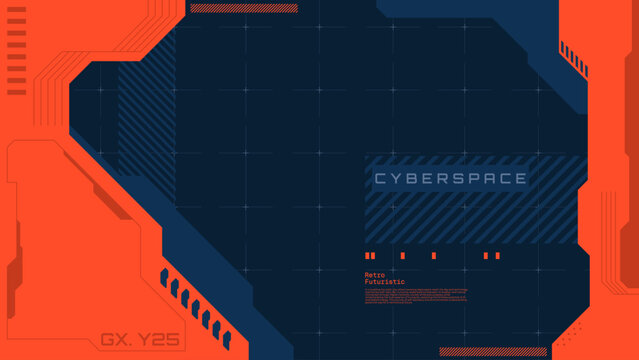 abstract retro futuristic and sci-fi background with cyberpunk style design