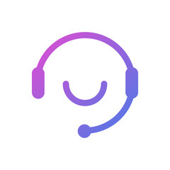 Call line vector icon, flat design customer service symbol.