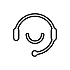 Call line vector icon, flat design customer service symbol.