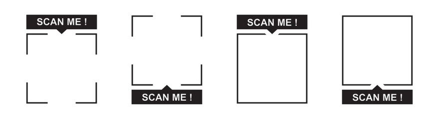 Scan me icon. QR code icon, vector illustration